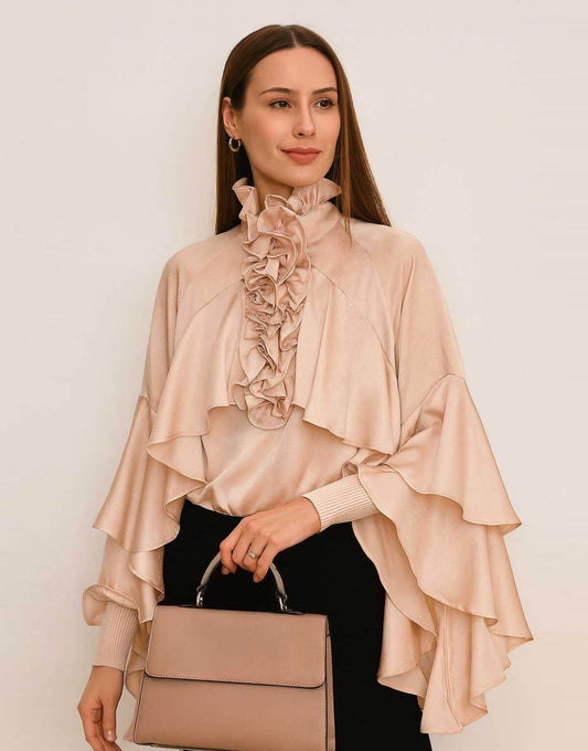 Ruffle Neck Blouse