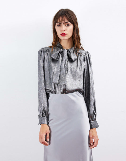 Metallic Bow Shirt