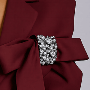 Crystal Bow Blazer Vest