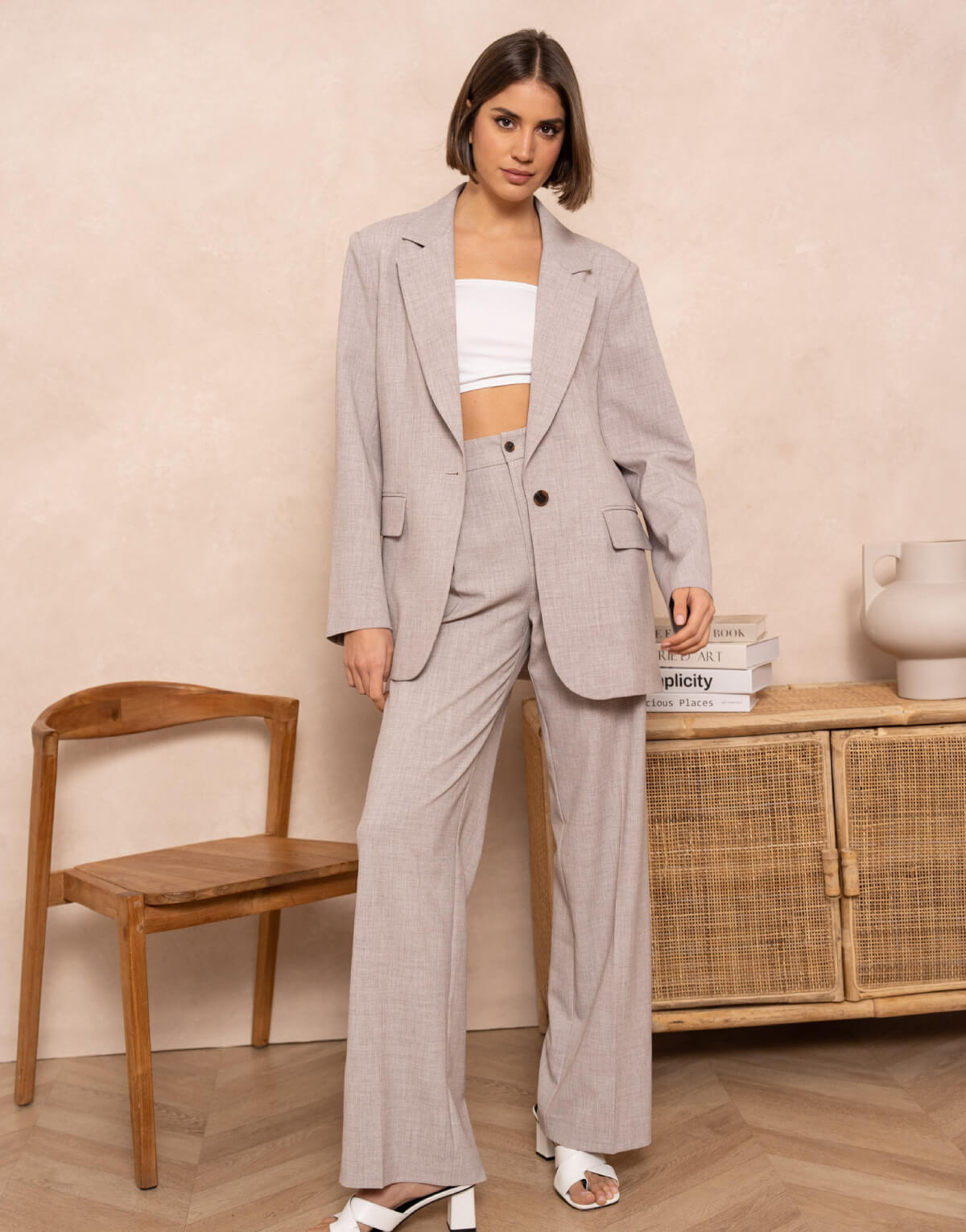 Wide Leg Trouser Suit