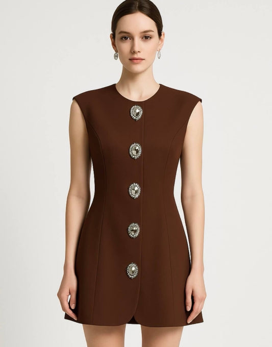 Diamond Button Blazer Dress