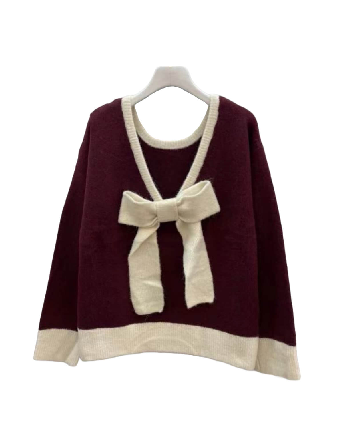 Contrast Bow Jumper