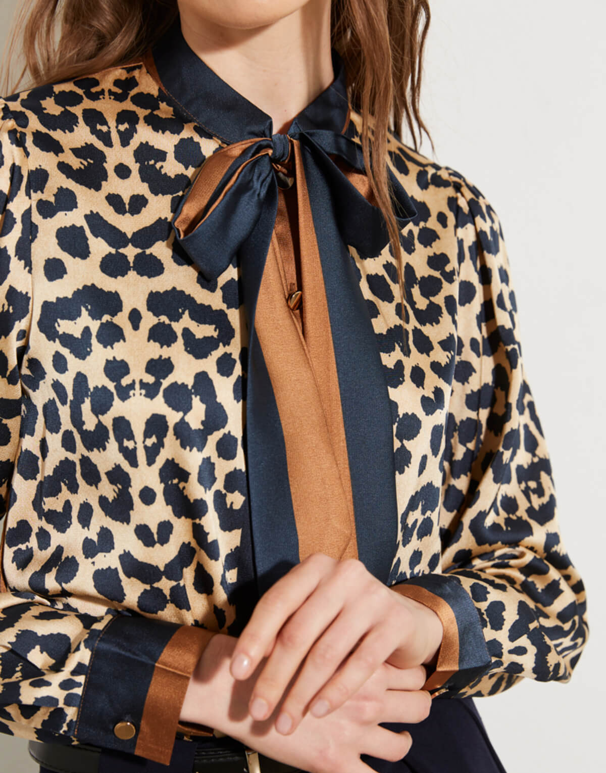 Leopard Tie Blouse