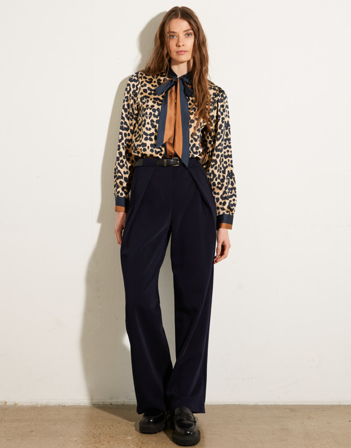 Leopard Tie Blouse