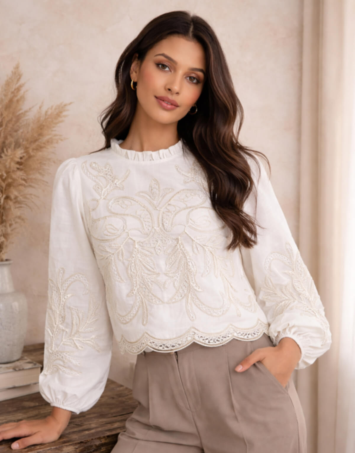 Ornate Embroidery Blouse