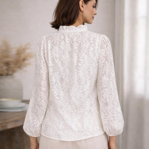 Sheer Floral Lace Blouse