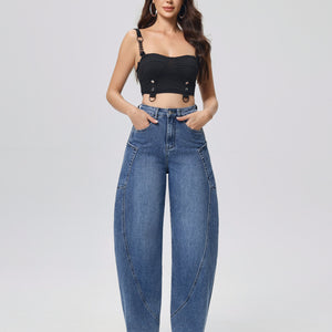 Relaxed Barrel Leg Jeans