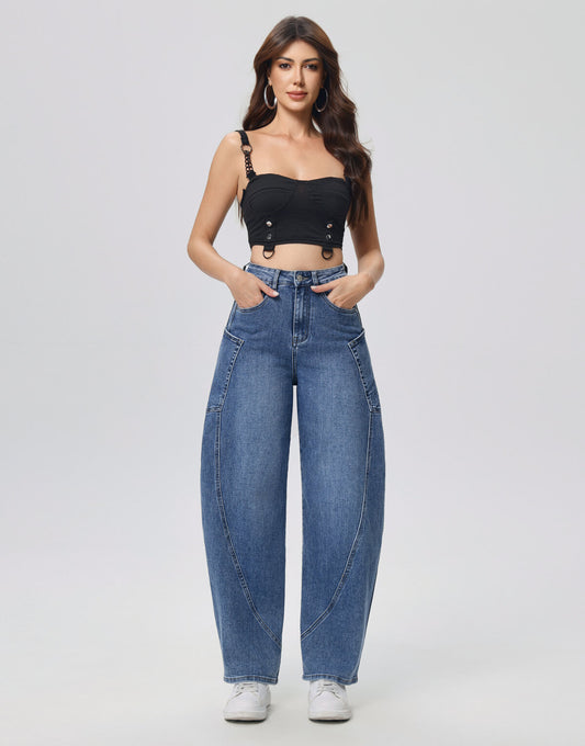 Relaxed Barrel Leg Jeans