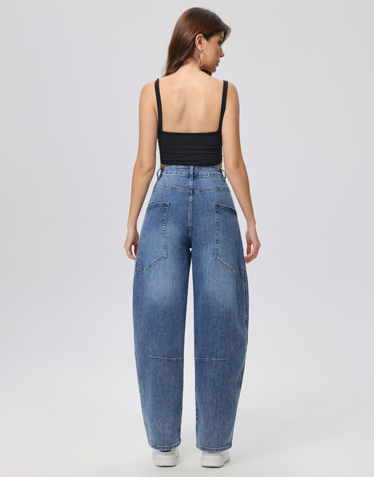 Relaxed Barrel Leg Jeans
