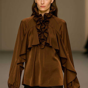 Ruffle Neck Blouse