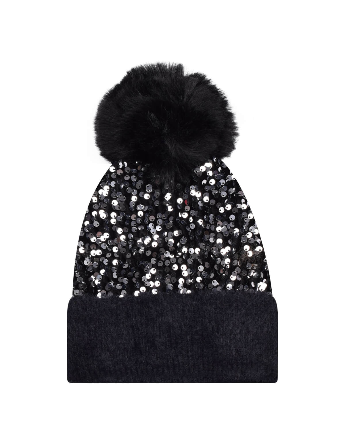 Sequin Pom Beanie