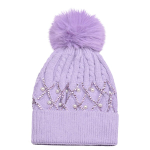 Pearl Pom Beanie