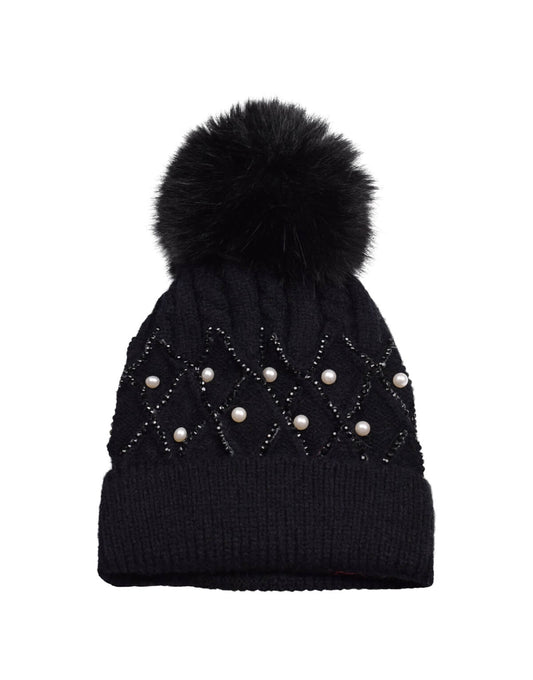 Pearl Pom Beanie