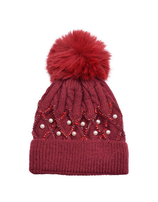 Pearl Pom Beanie
