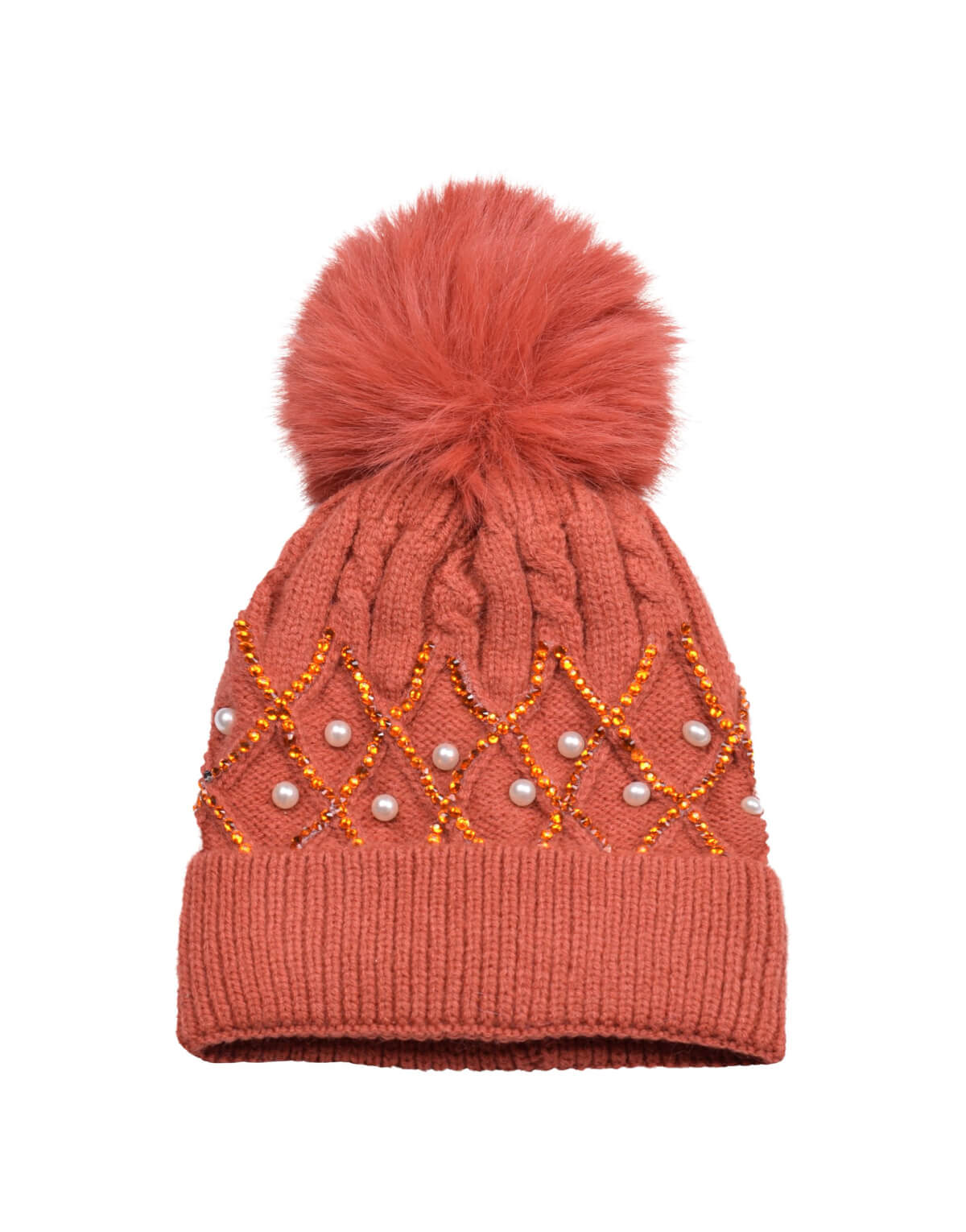 Pearl Pom Beanie