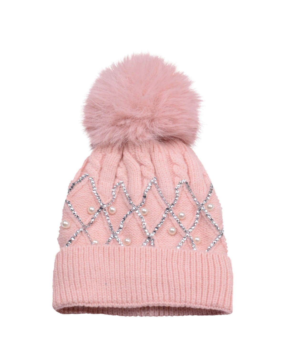 Pearl Pom Beanie