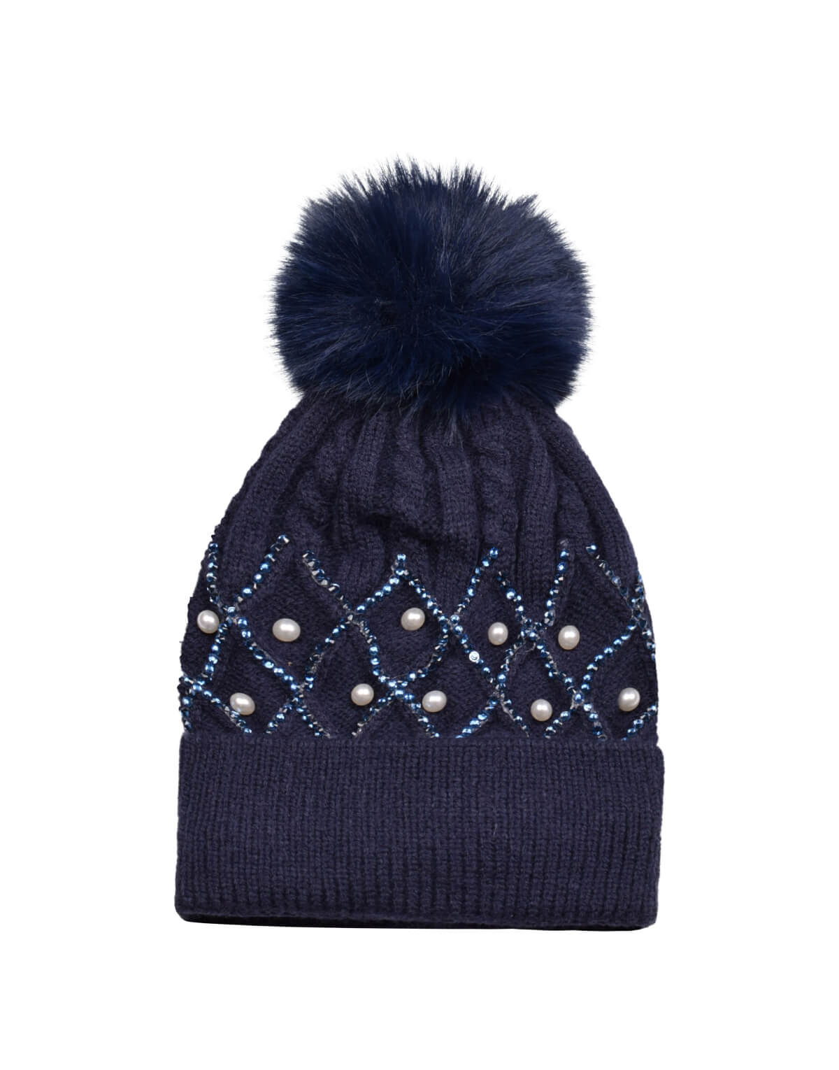 Pearl Pom Beanie