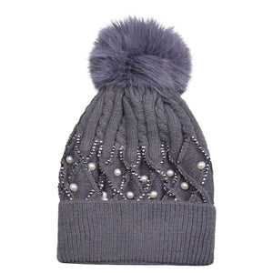 Pearl Pom Beanie