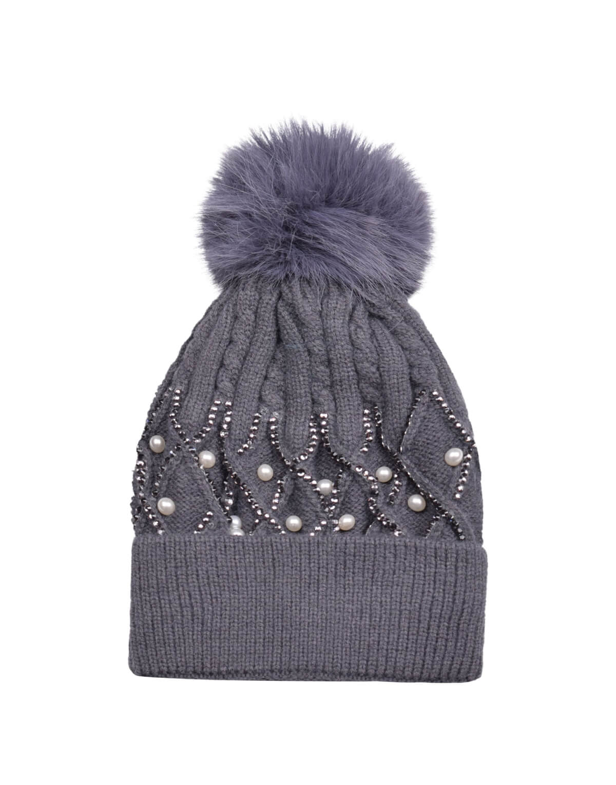 Pearl Pom Beanie