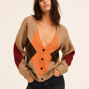 Heritage Diamond Knit Cardigan