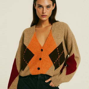 Heritage Diamond Knit Cardigan