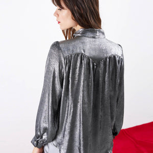 Metallic Bow Shirt