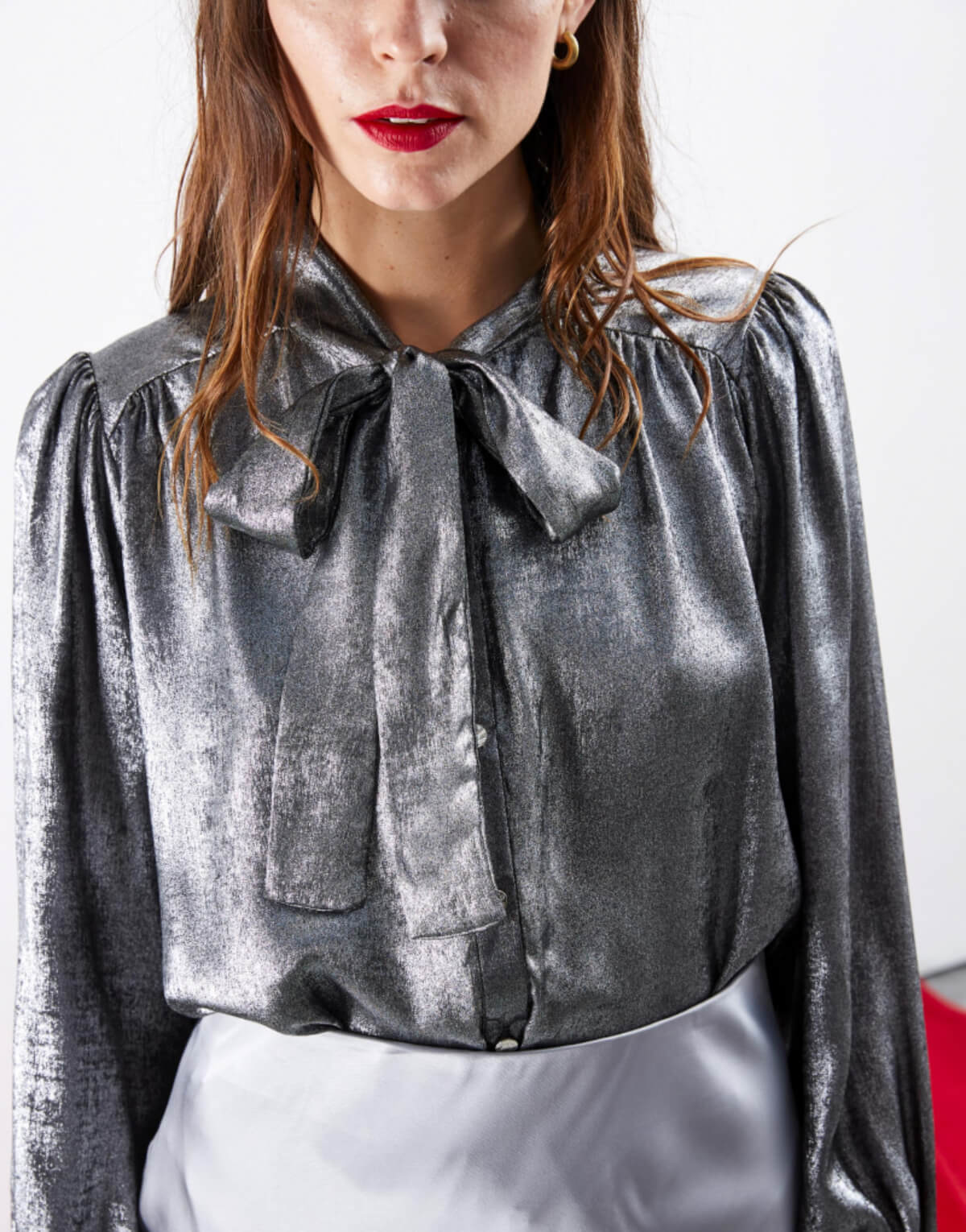 Metallic Bow Shirt