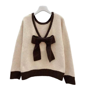 Contrast Bow Jumper