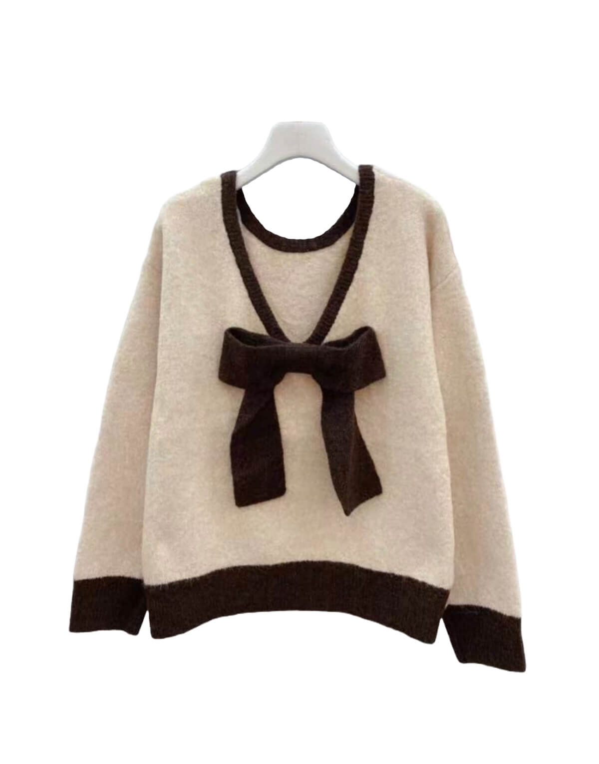 Contrast Bow Jumper