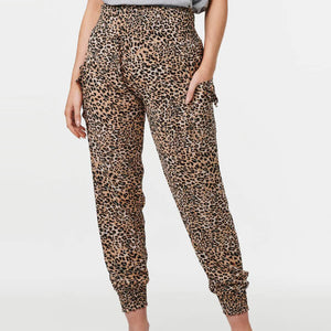 Leopard Tassel Trim Trousers
