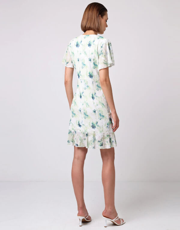 Floral Ruffle Mini Dress