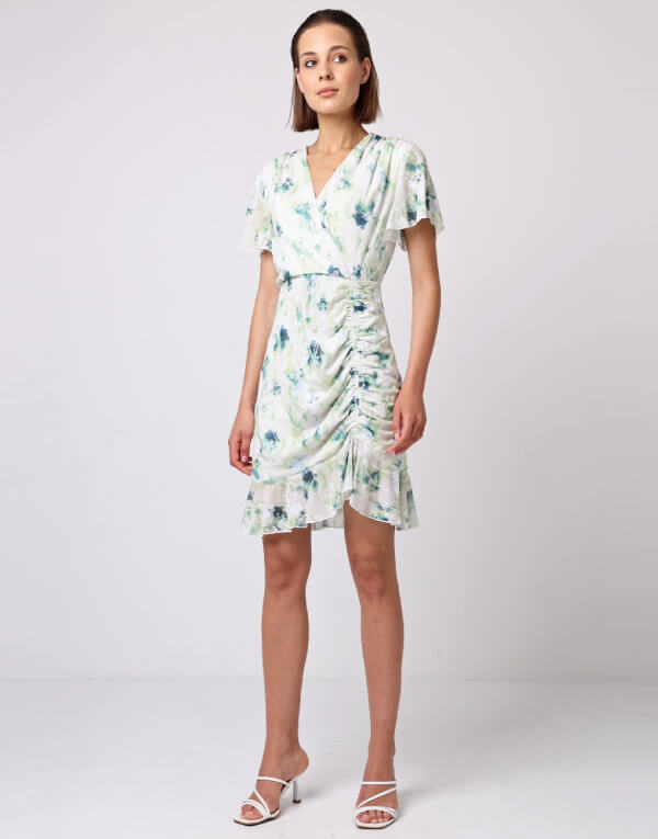 Floral Ruffle Mini Dress