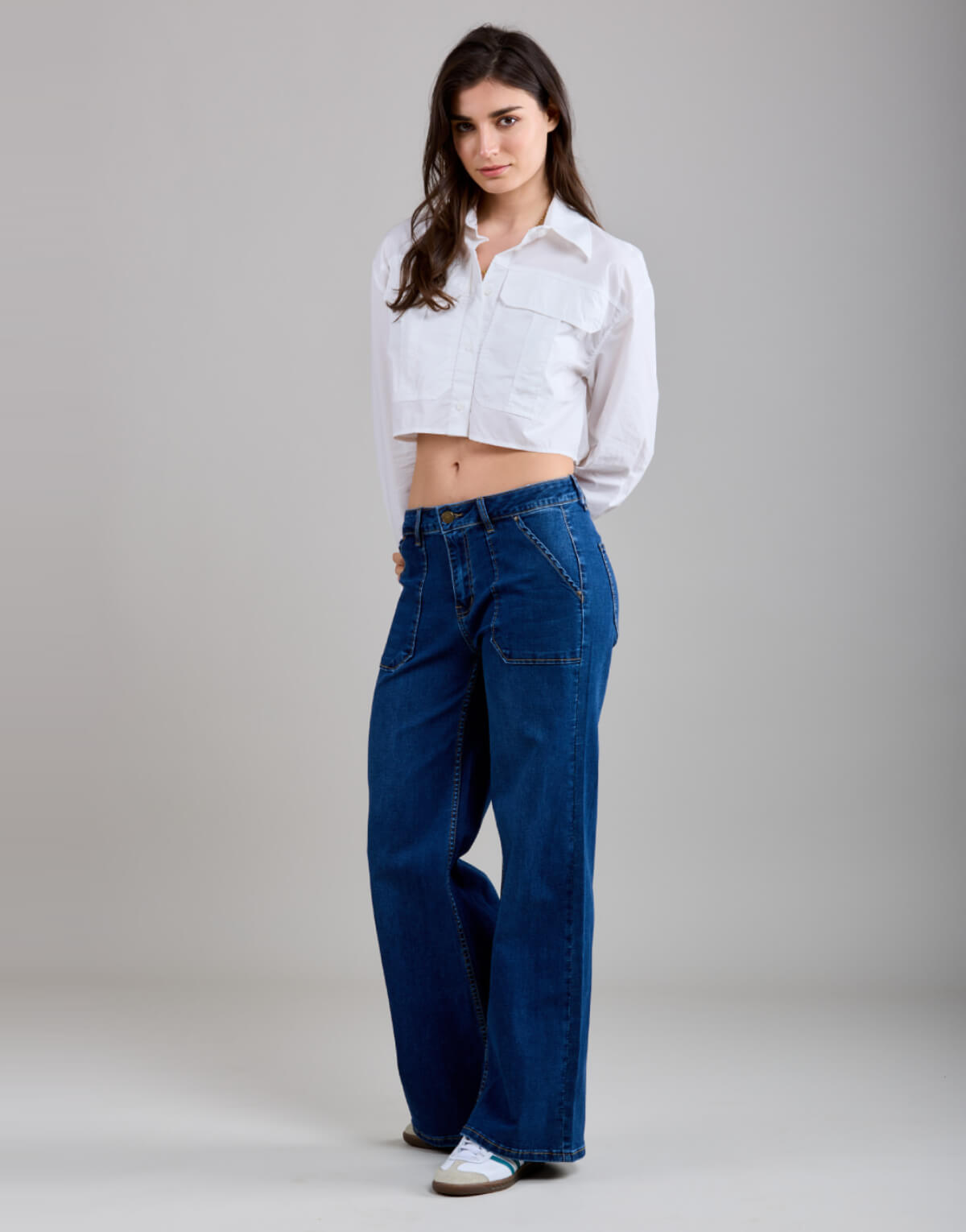 Wide Leg Denim Jeans