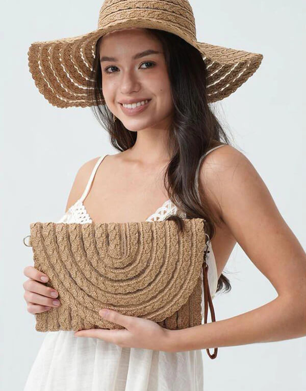 Raffia Clutch Bag
