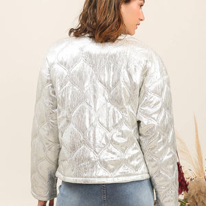 Metallic Quilted Jacket