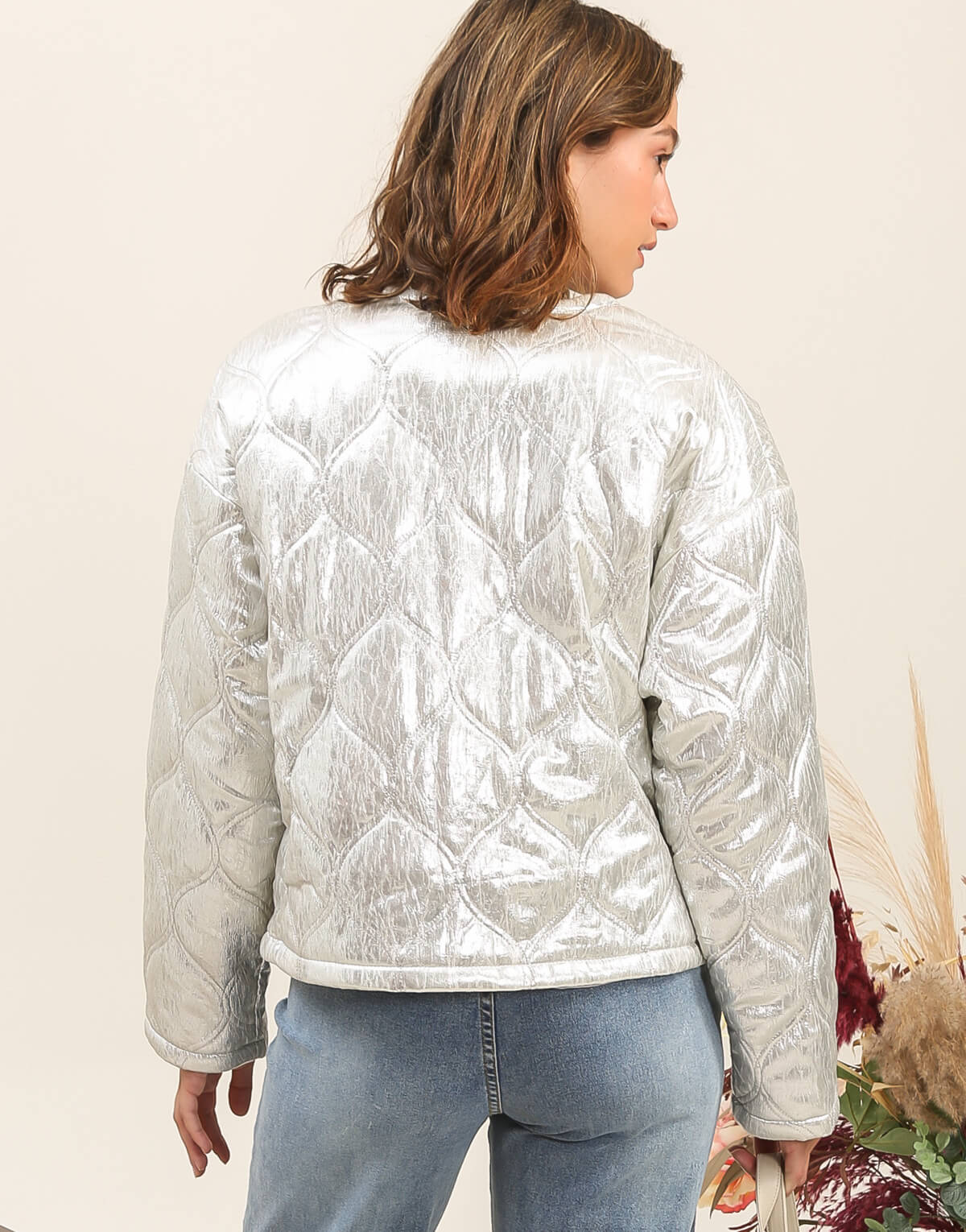 Metallic Quilted Jacket