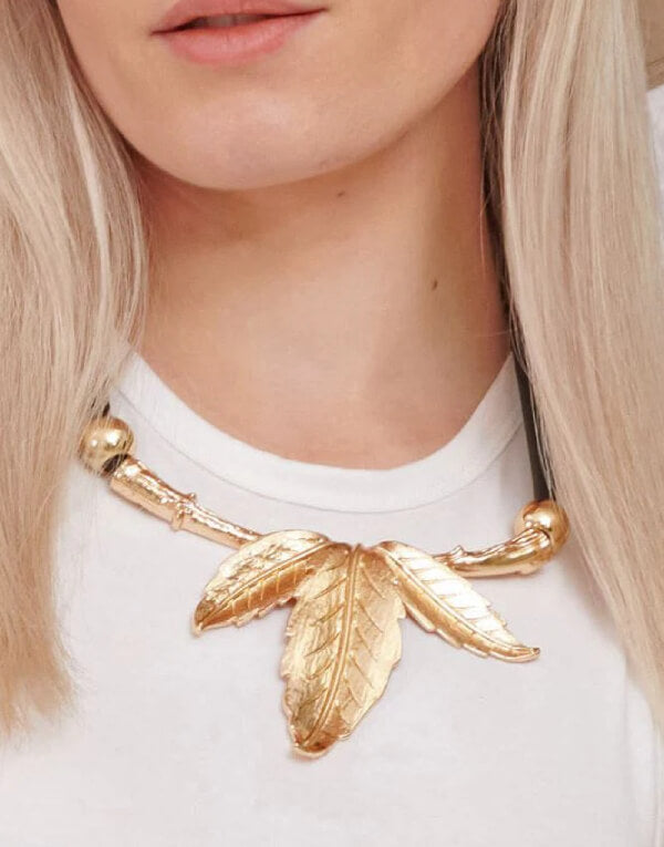 Gold Palm Necklace