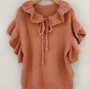 Ruffle Tie Knit Jumper
