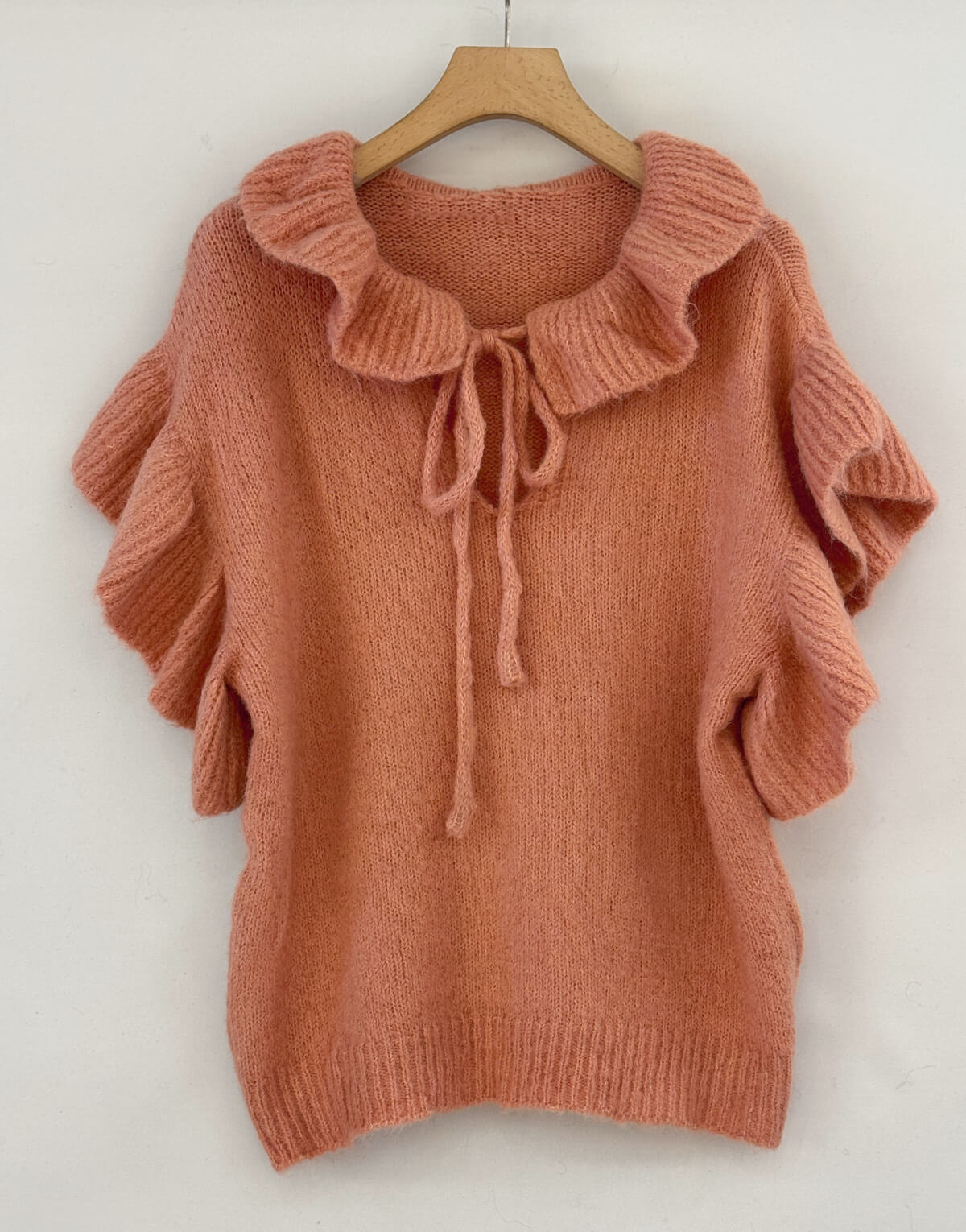 Ruffle Tie Knit Jumper