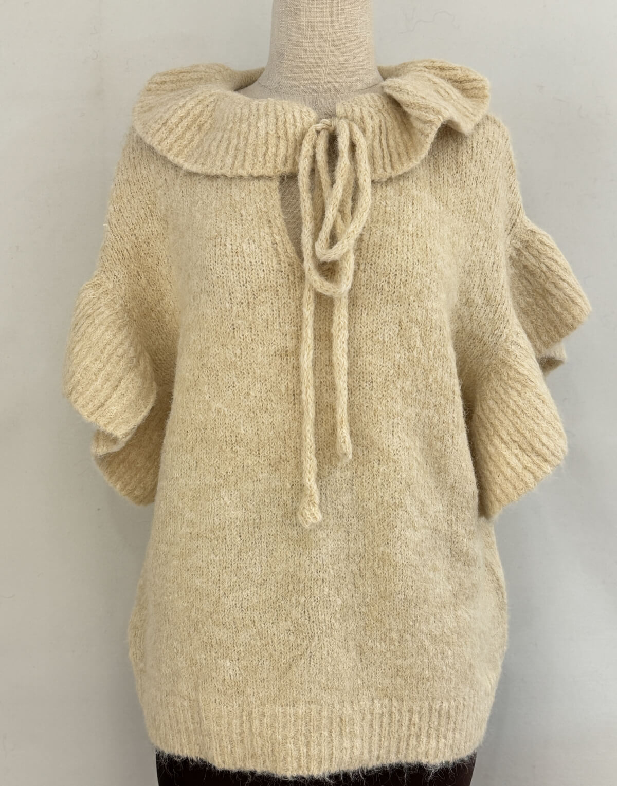 Ruffle Tie Knit Jumper