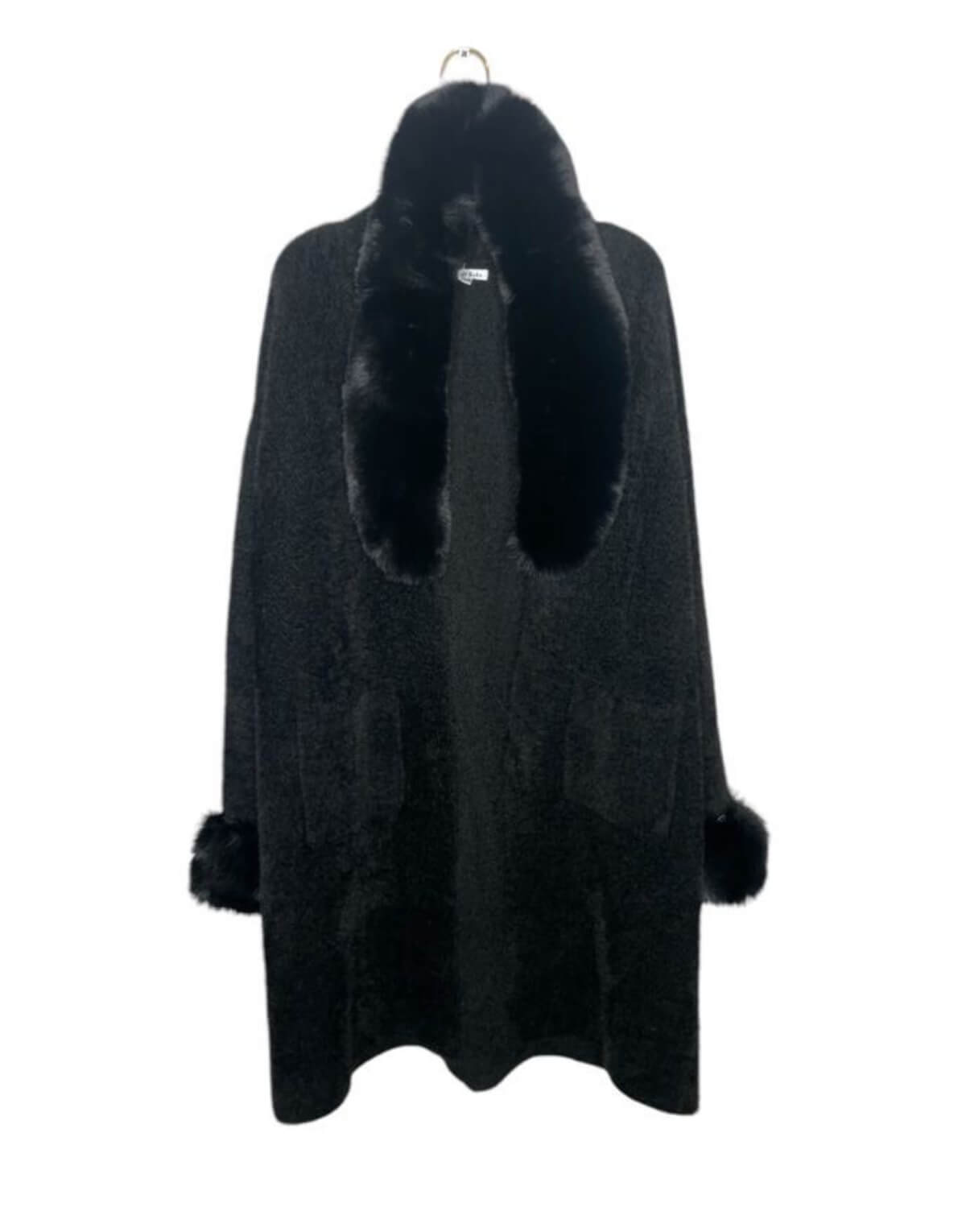 Faux Fur Trim Longline Cardigan