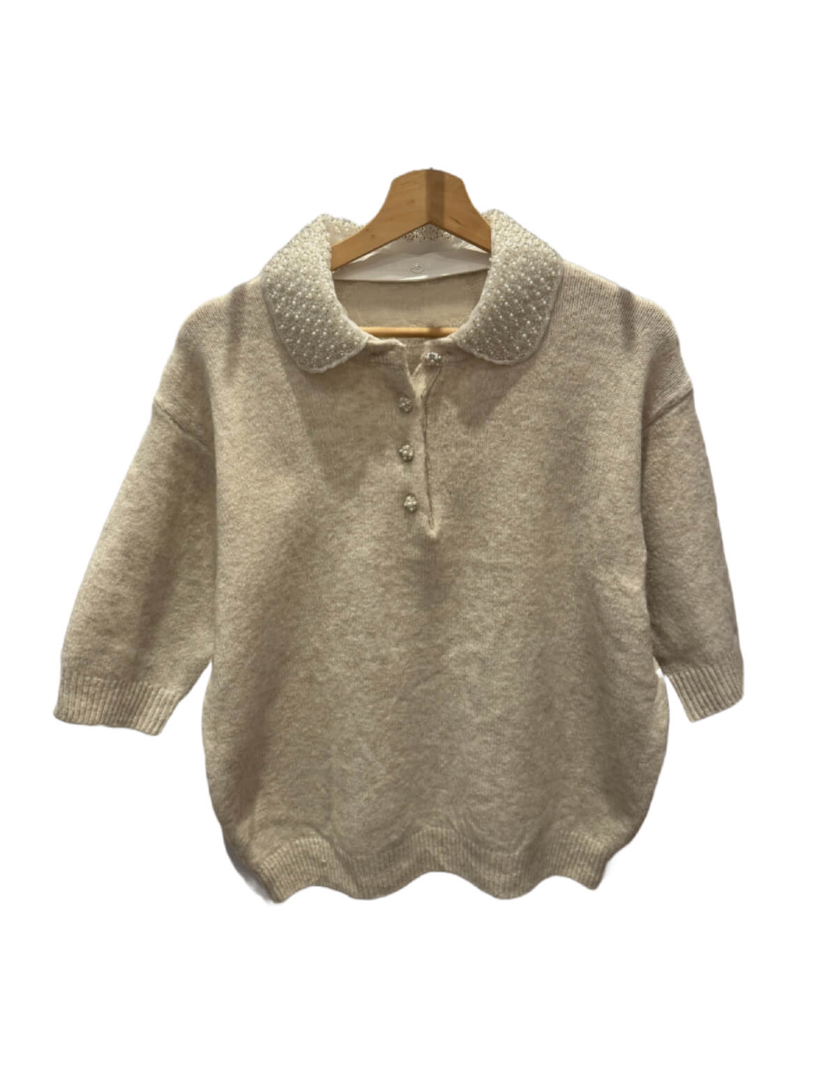 Diamante Collar Knit Jumper