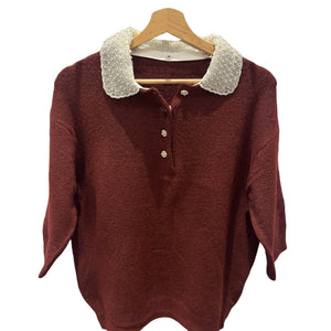 Diamante Collar Knit Jumper