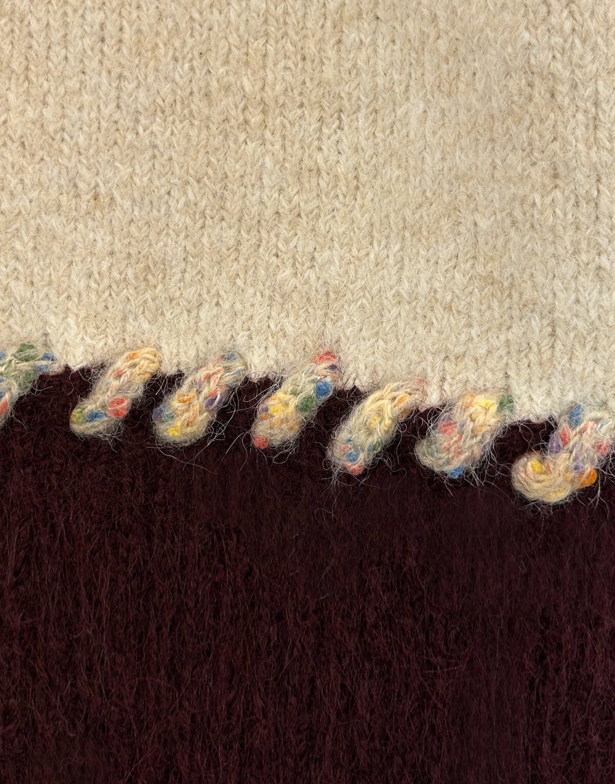 Rainbow Stitch Knit Vest