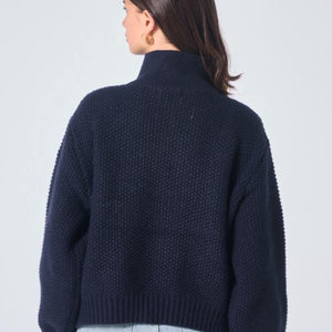 Pocketed Waffle Knit Cardigan