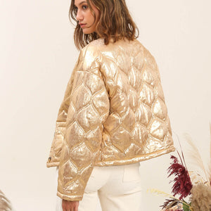 Metallic Quilted Jacket