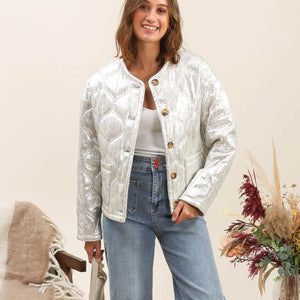 Metallic Quilted Jacket