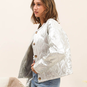 Metallic Quilted Jacket