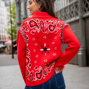 Paisley Print Cardigan