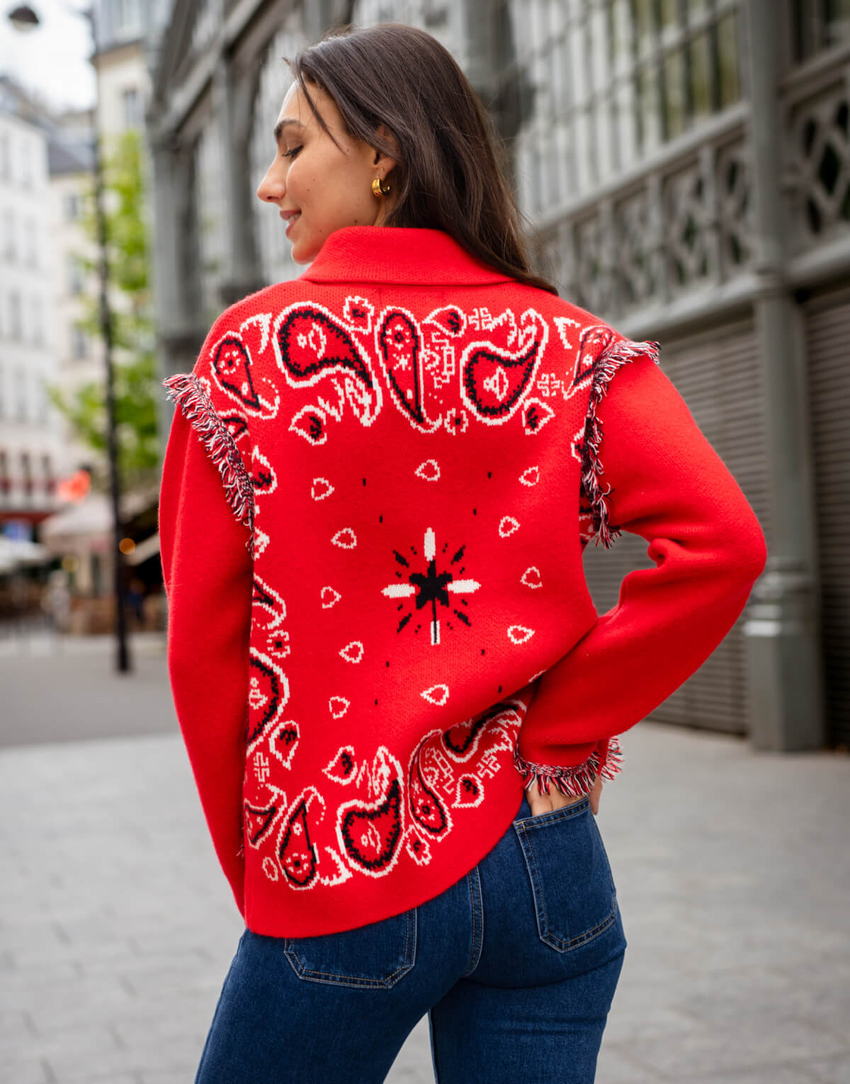 Paisley Print Cardigan